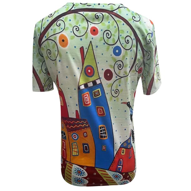 Lightweight women's T-shirt with print for everyday wear and vacation - SummerFun