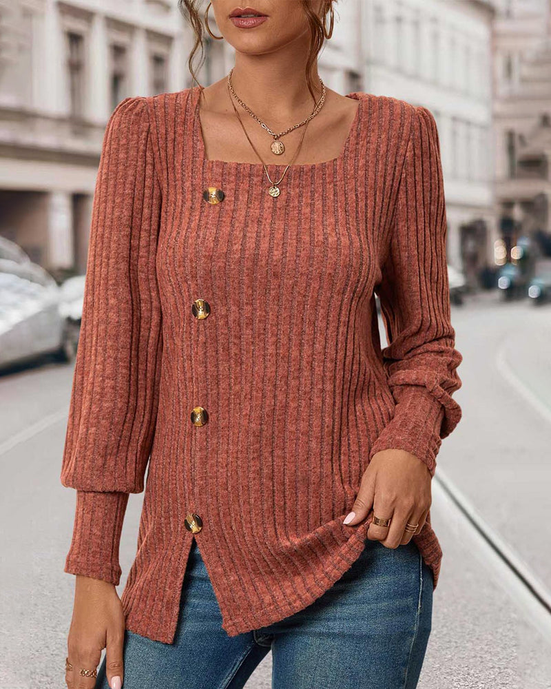 Muriel - Ribbed Knitted Top