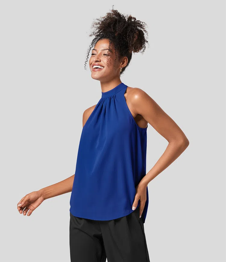 Gabriella | Women's halter - open back blouse