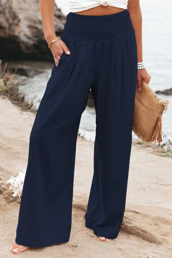Alexandra - Cotton and linen trousers