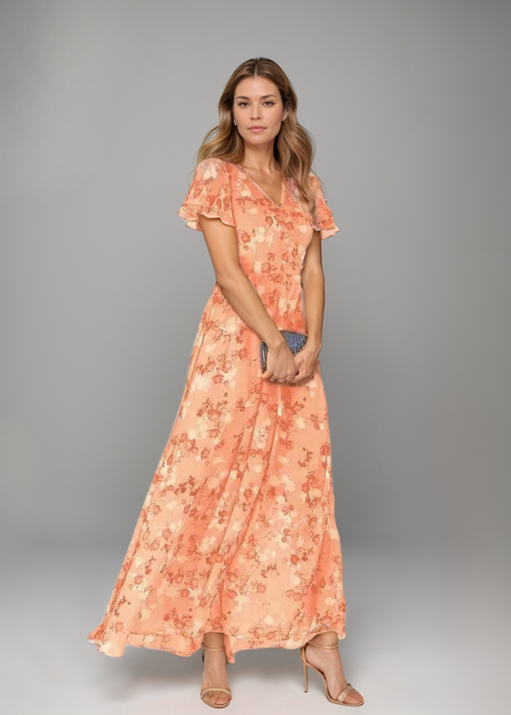 Lini - Floral dress with ruffle sleeves