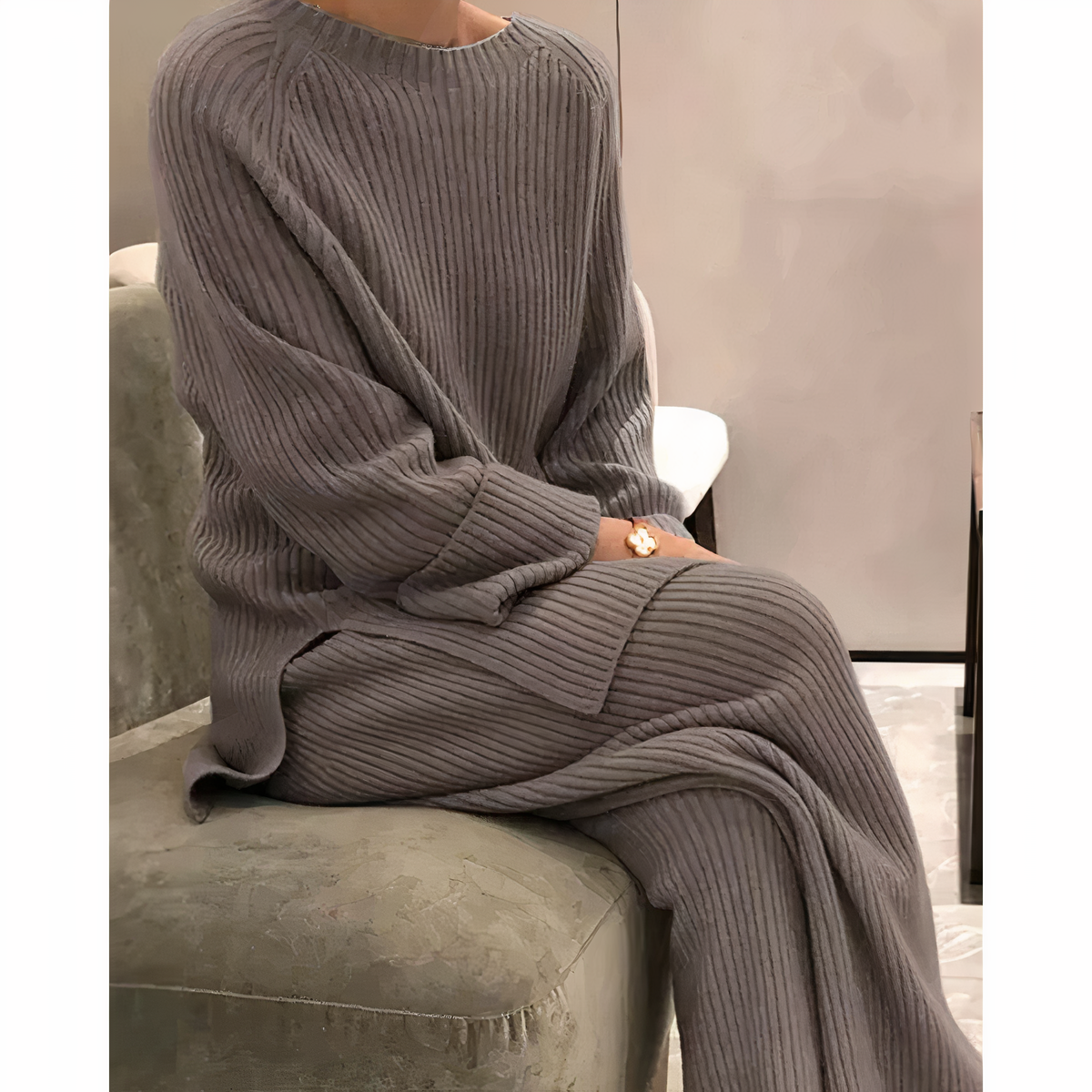 Casual Knitted Sweater and Pants - Samantha