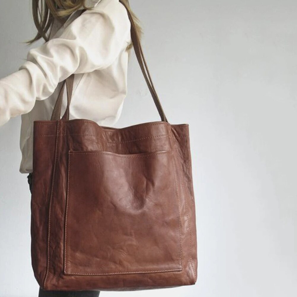 Luxury Leather Tote Shoulder Bag for Women