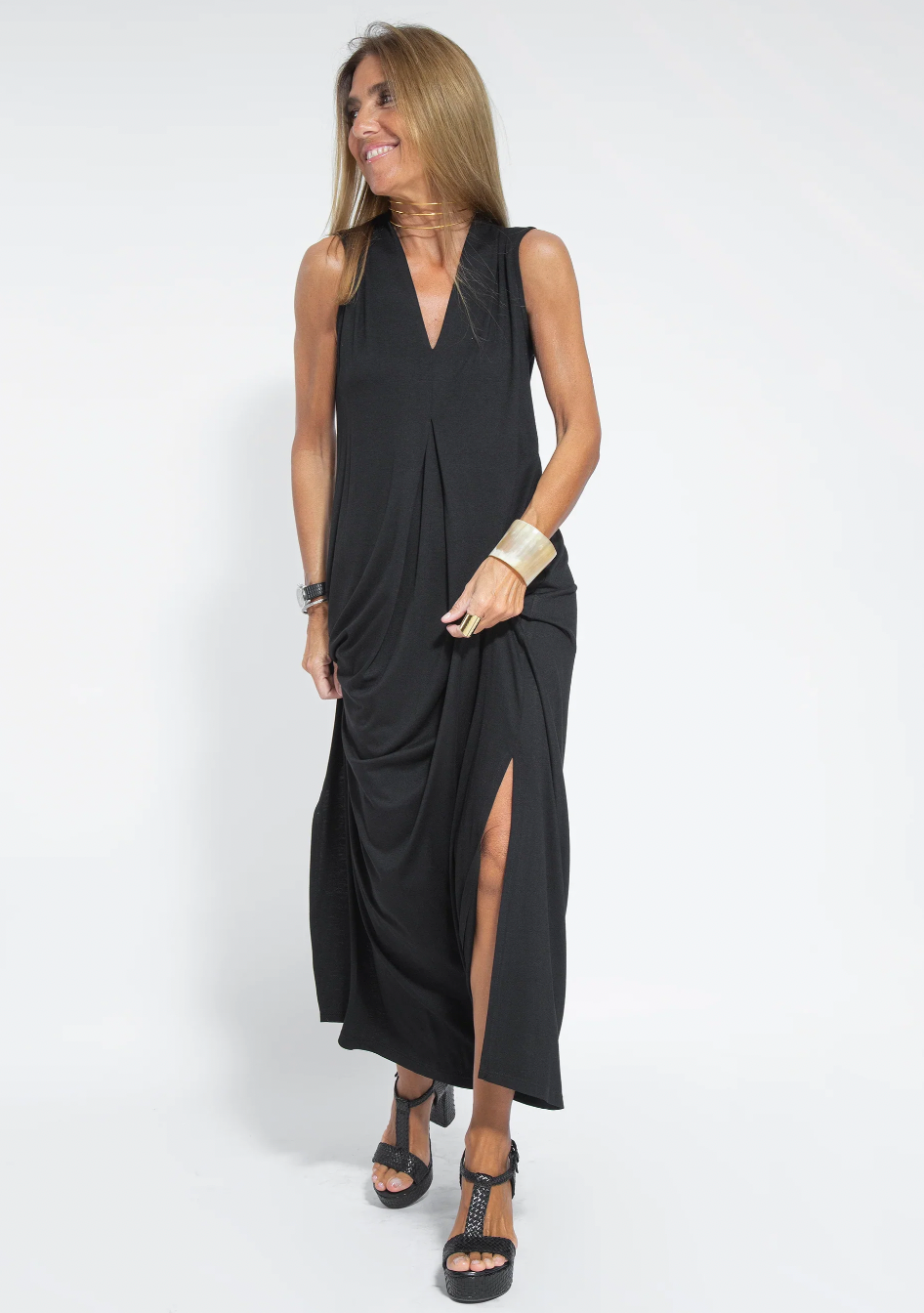 AYANIA - Long dress and vest