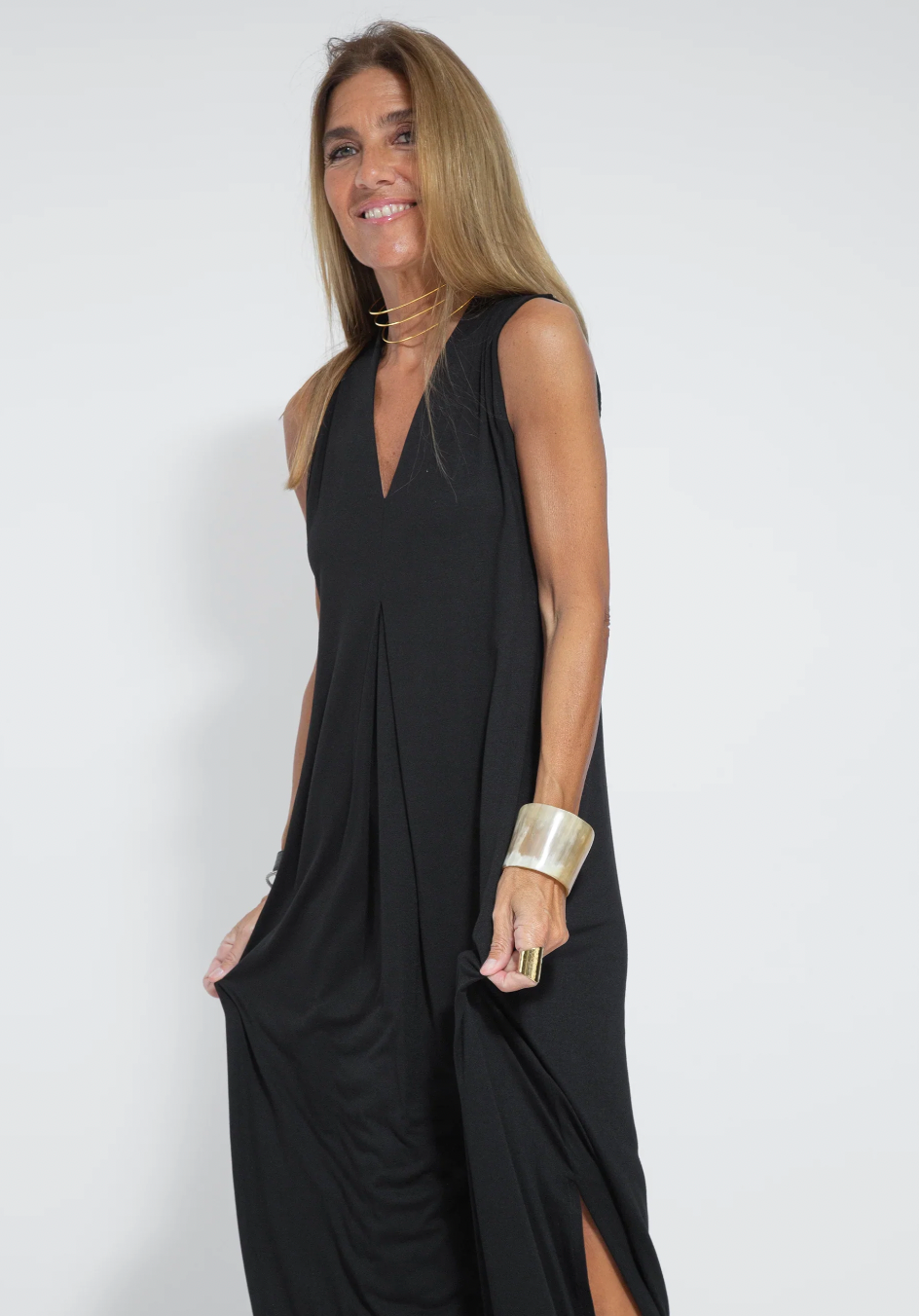 AYANIA - Long dress and vest