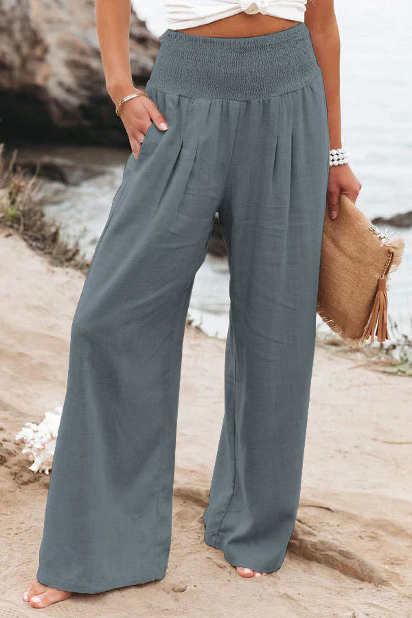 Alexandra - Cotton and linen trousers