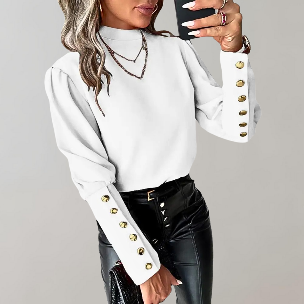 Beatrice | Women's button shirt - long sleeve blouse
