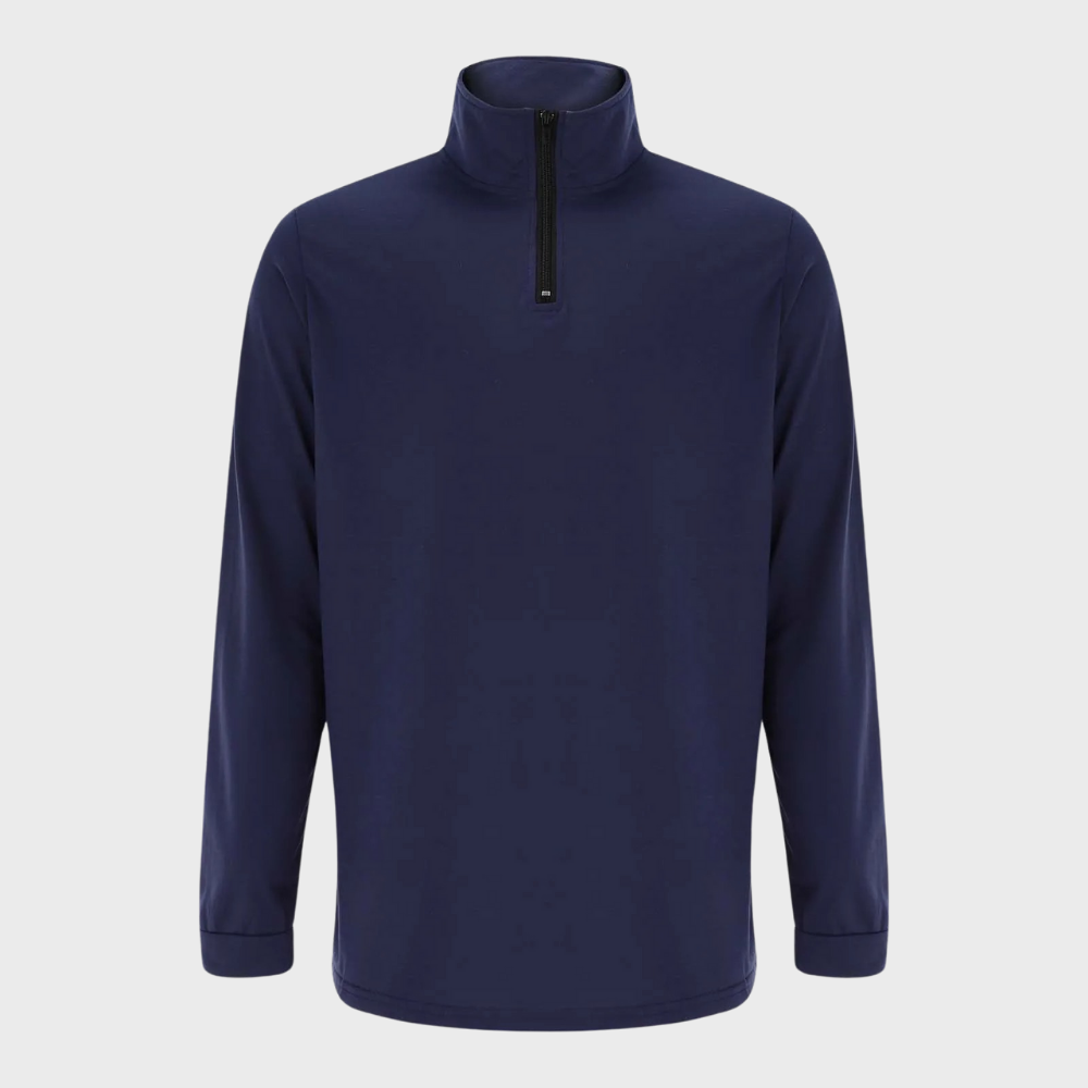 Warm men's sweater with zipper