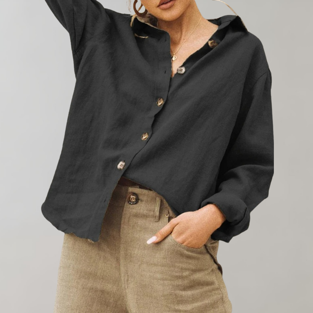 Vintage Linen Blouse for Women