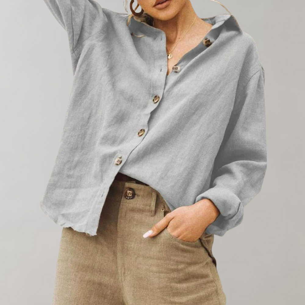 Vintage Linen Blouse for Women