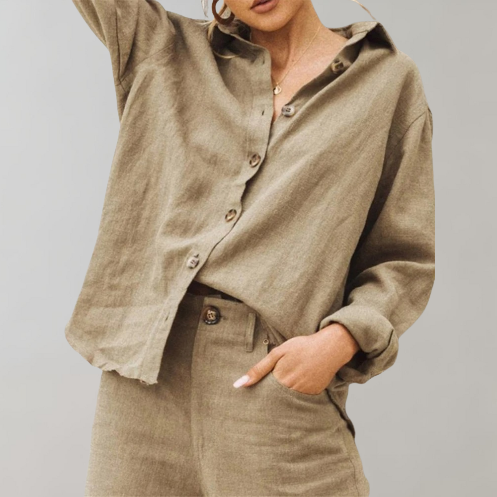 Vintage Linen Blouse for Women