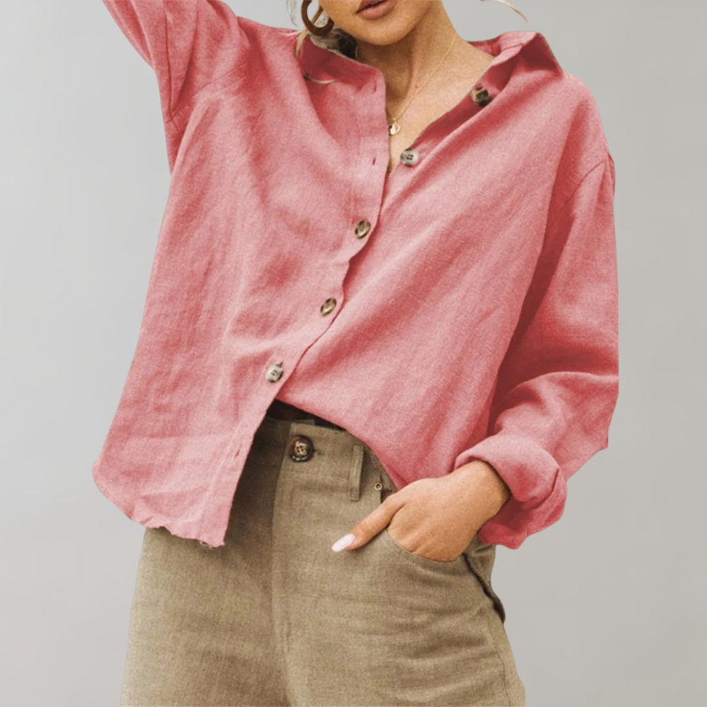 Vintage Linen Blouse for Women