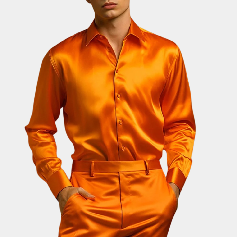 Della - satin business shirt for men