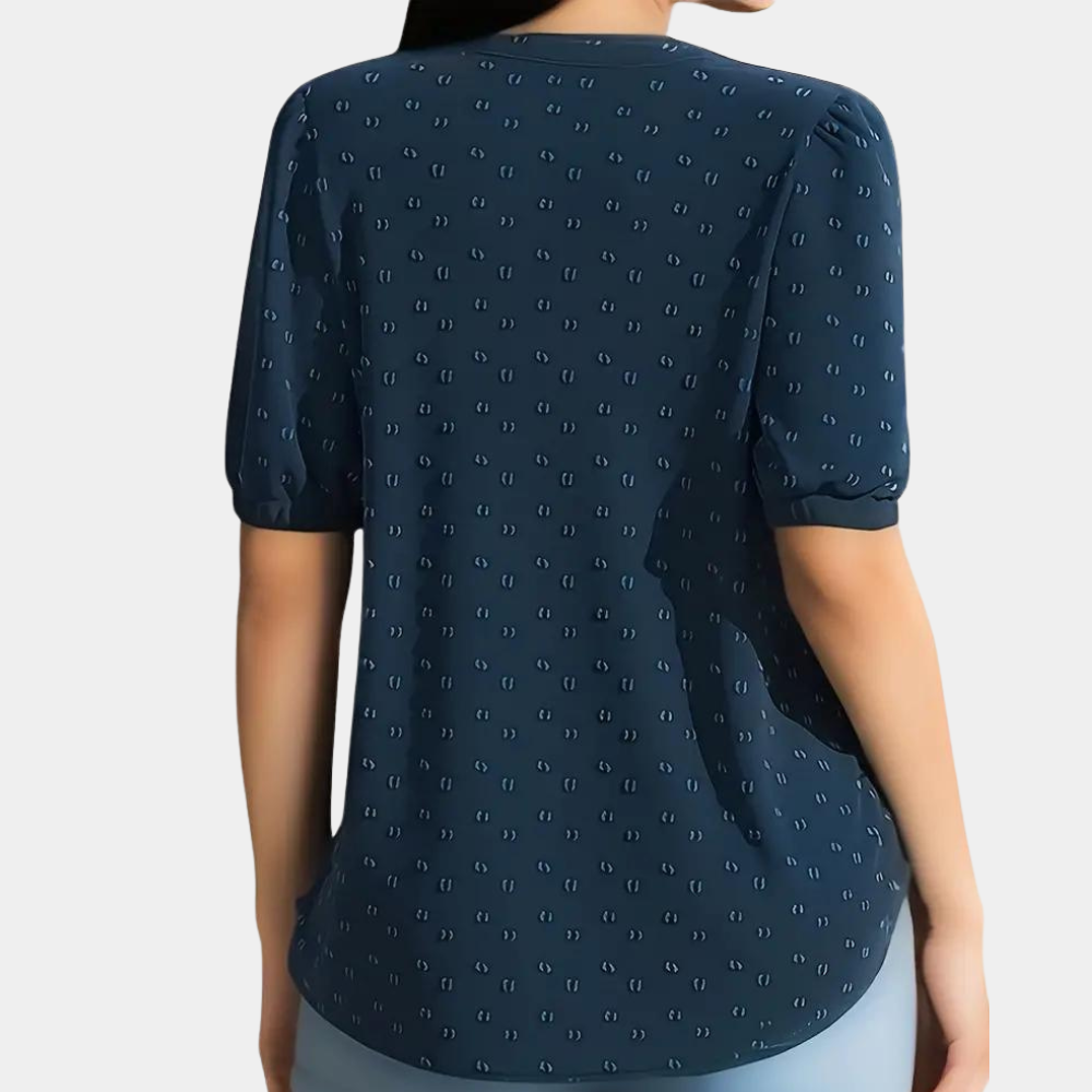 Andrea | - Women's casual patchwork lace blouse