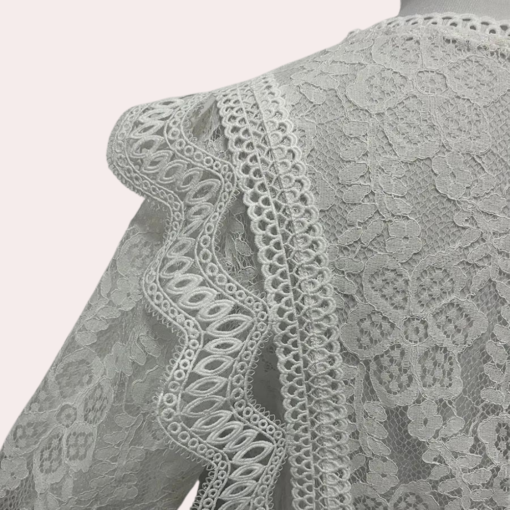 Emilia | Women's elegant lace - long sleeve blouse