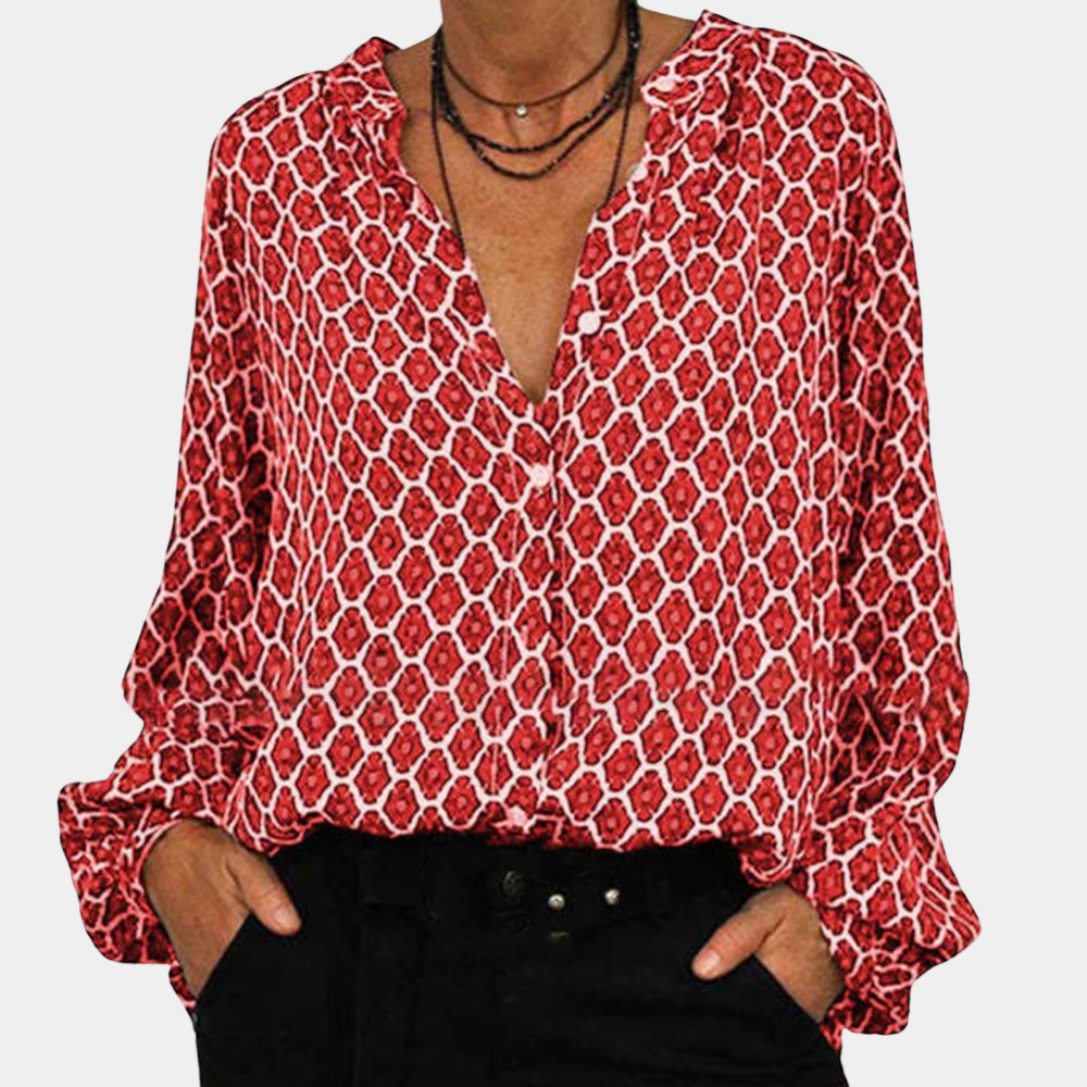 Luna | Women's elegant V-neck - blouse
