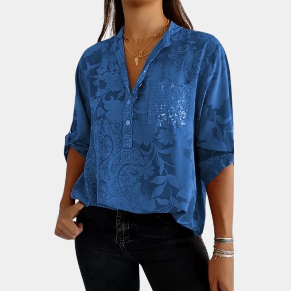 Mirna | Adjustable Blouse - Long Sleeve Women's Top