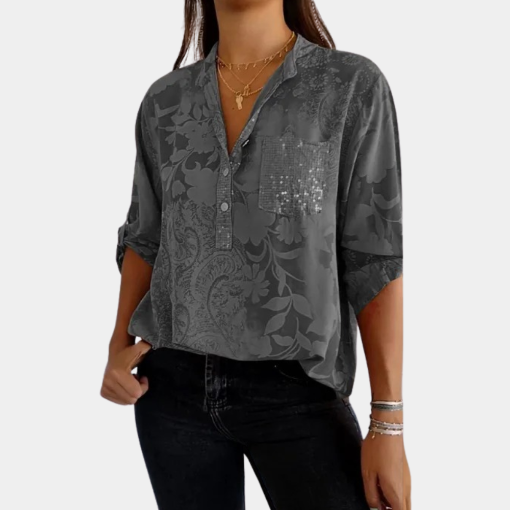 Mirna | Adjustable Blouse - Long Sleeve Women's Top