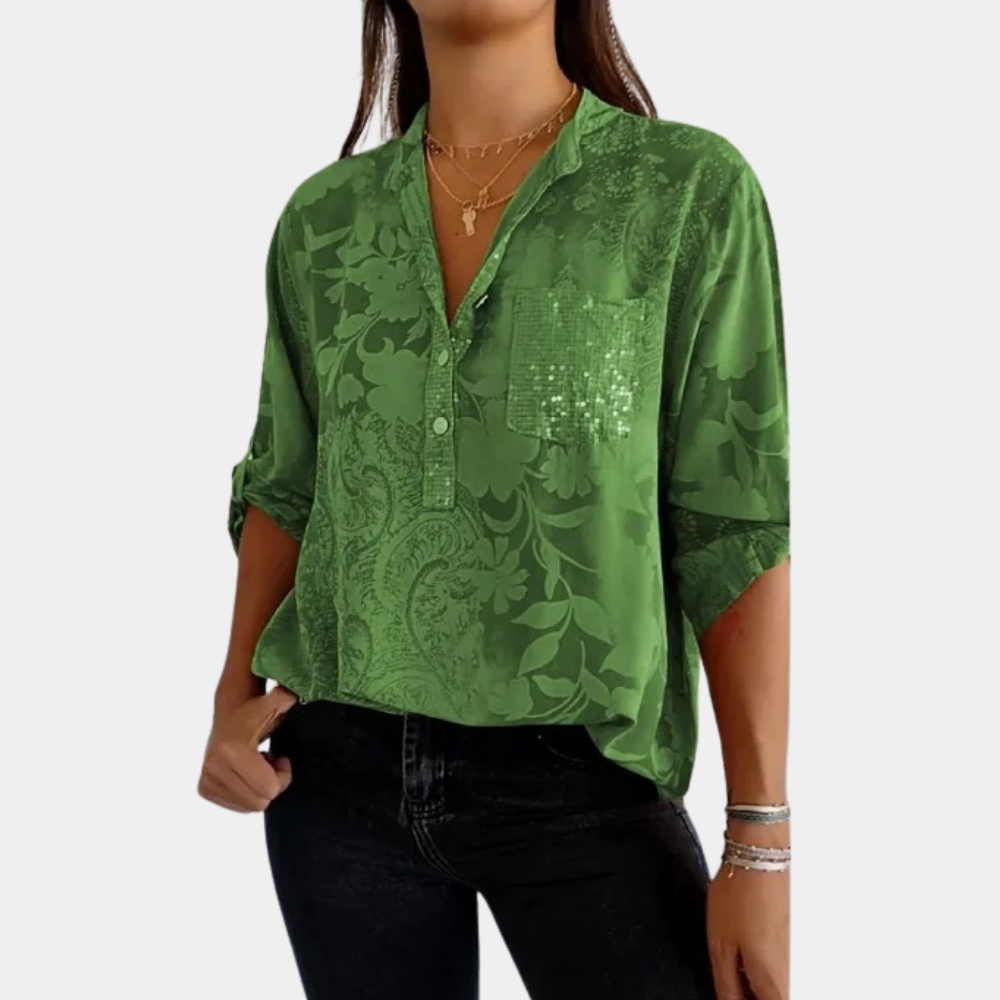 Mirna | Adjustable Blouse - Long Sleeve Women's Top