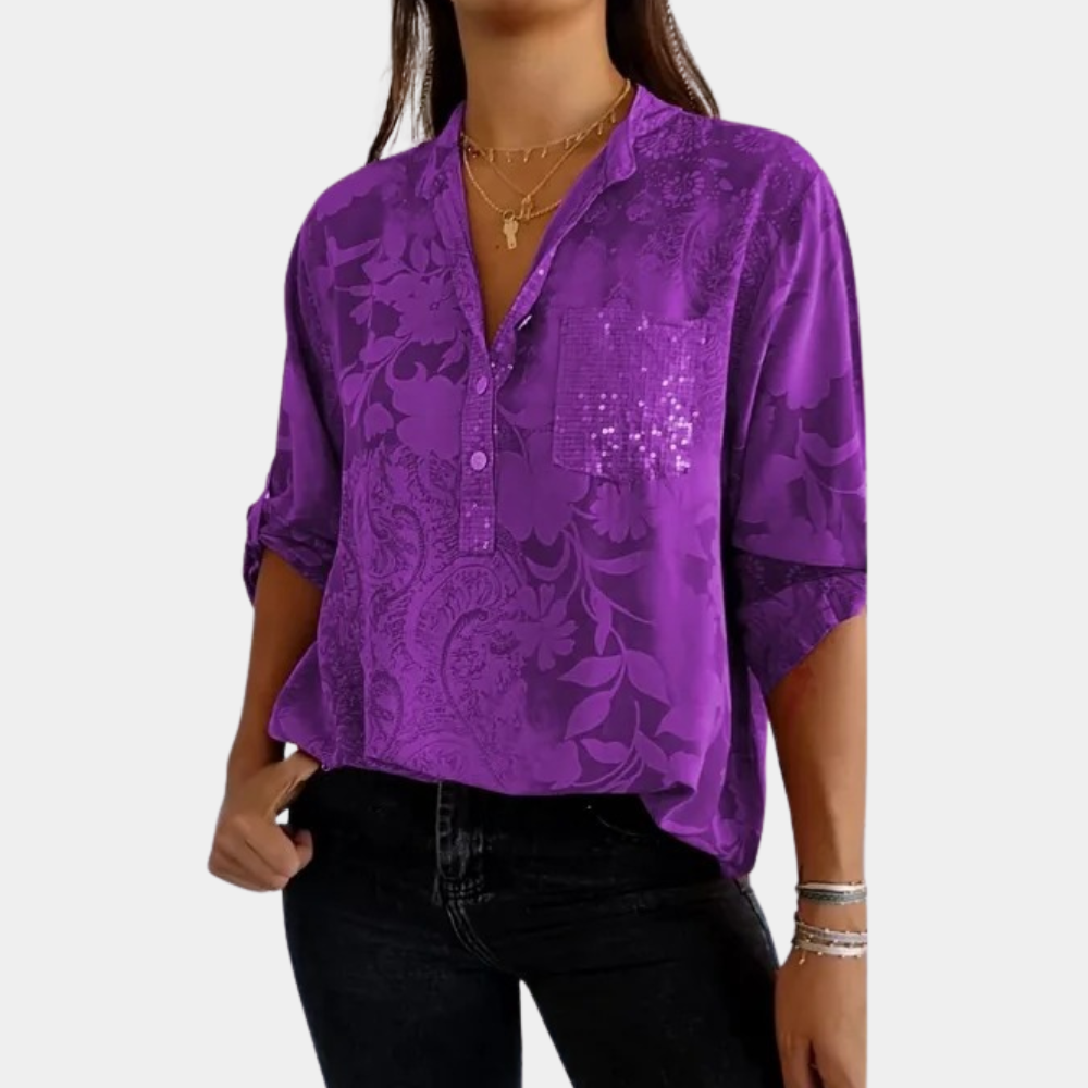 Mirna | Adjustable Blouse - Long Sleeve Women's Top