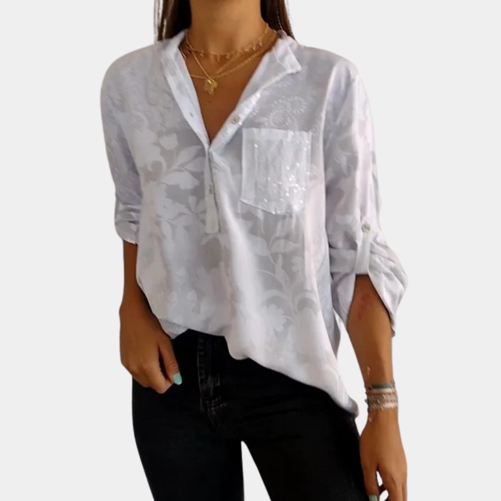 Mirna | Adjustable Blouse - Long Sleeve Women's Top
