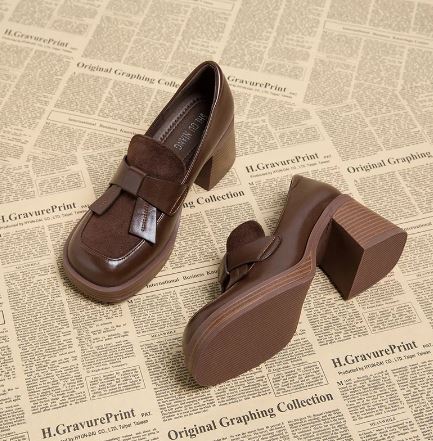Anita - Chunky leather shoes
