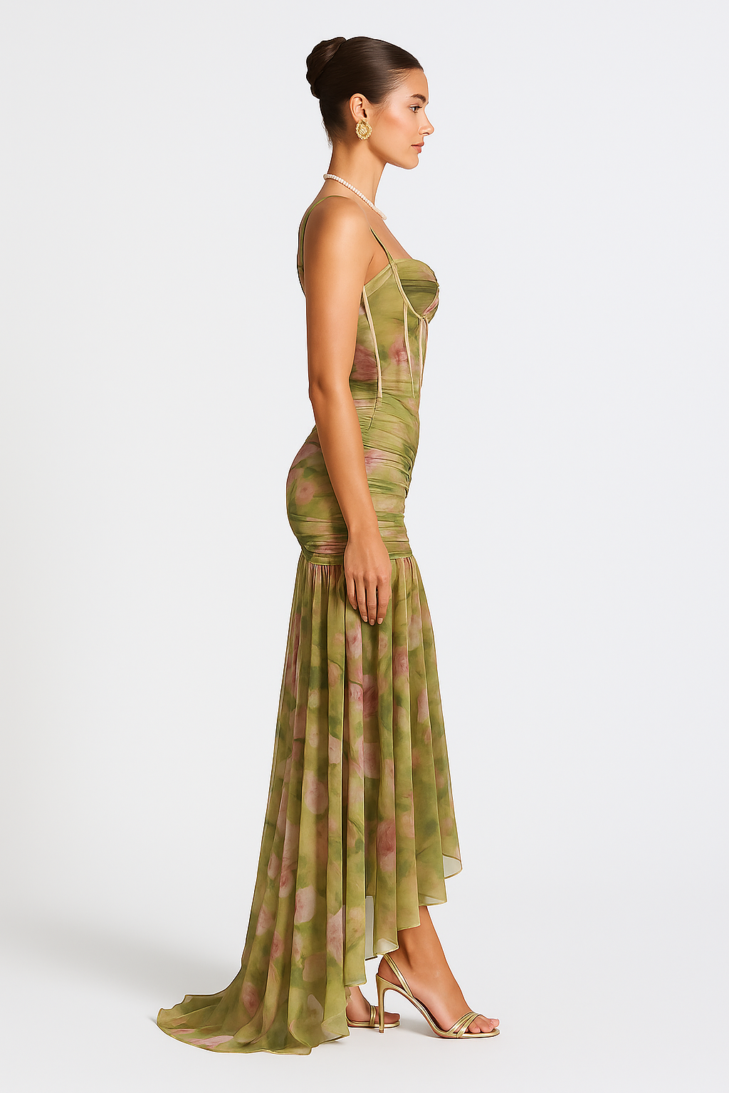 Cireya | Flower Print Maxi Dress
