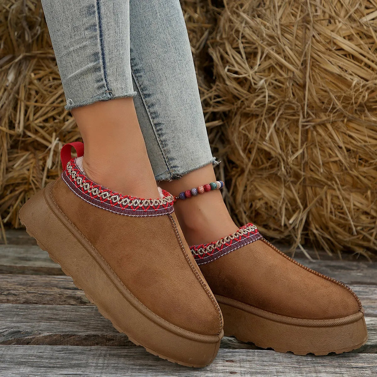 Viola - Flat shoes made of fur