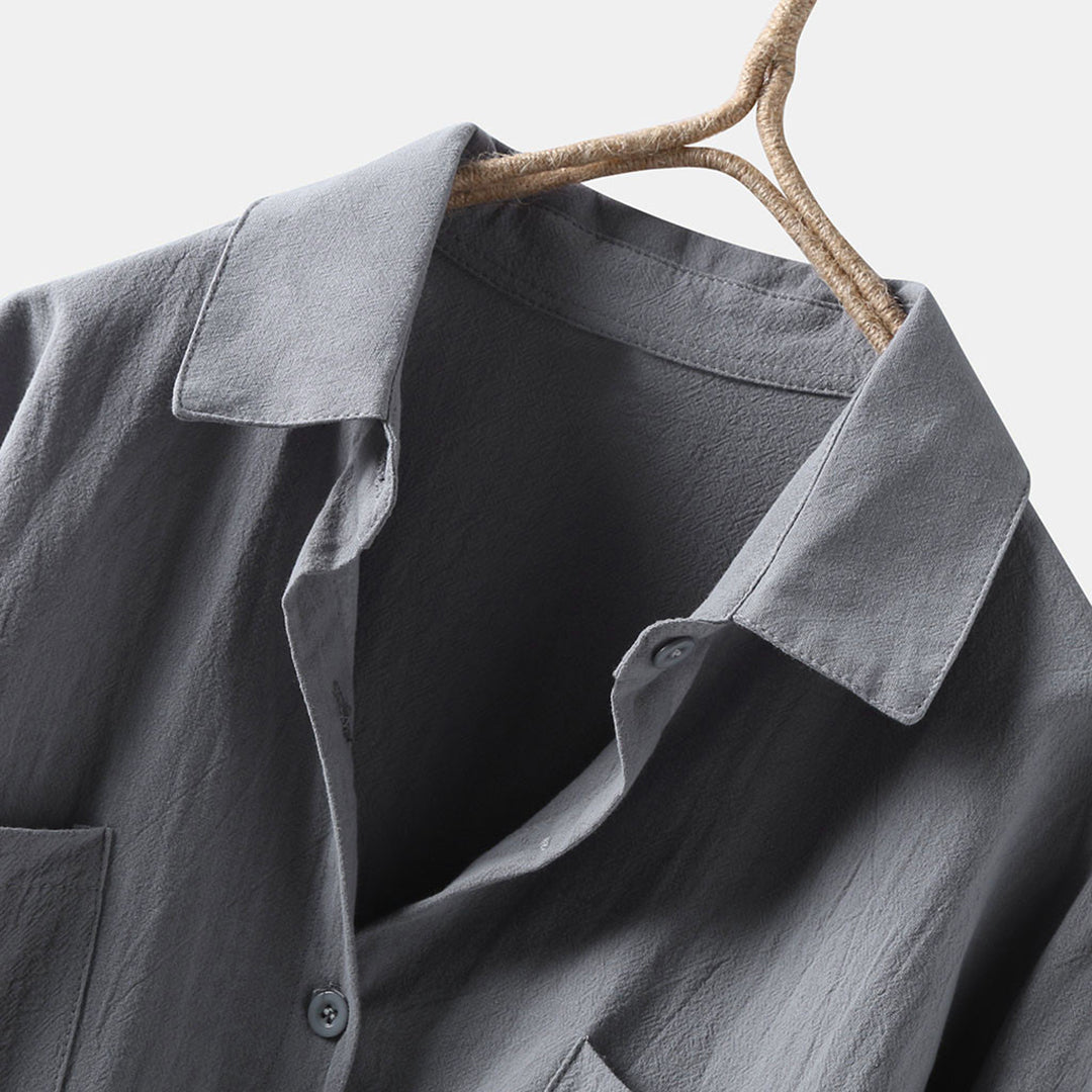 Kristina | - Women's casual long sleeve polo collar blouse