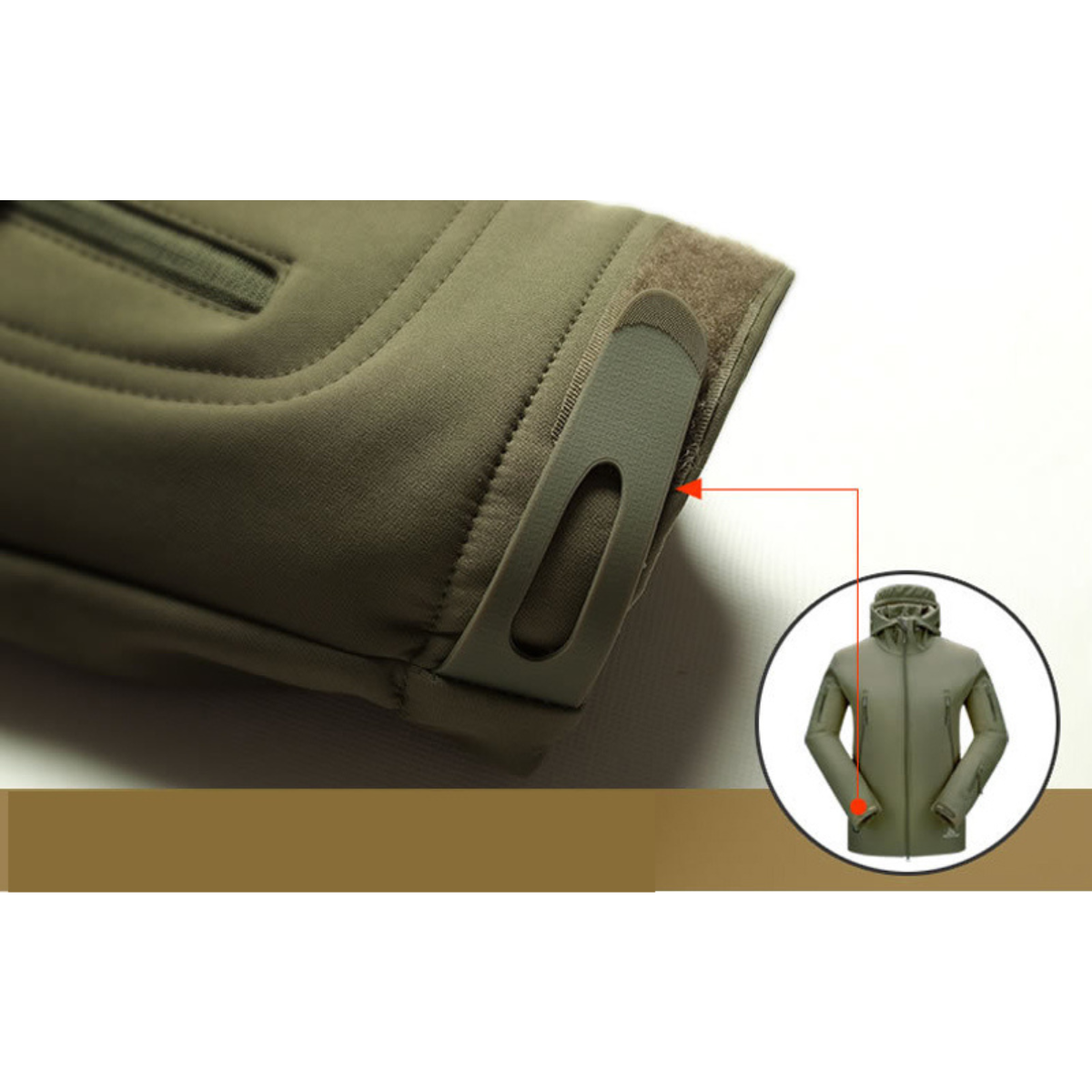 Waterproof hooded army jacket - Dawson