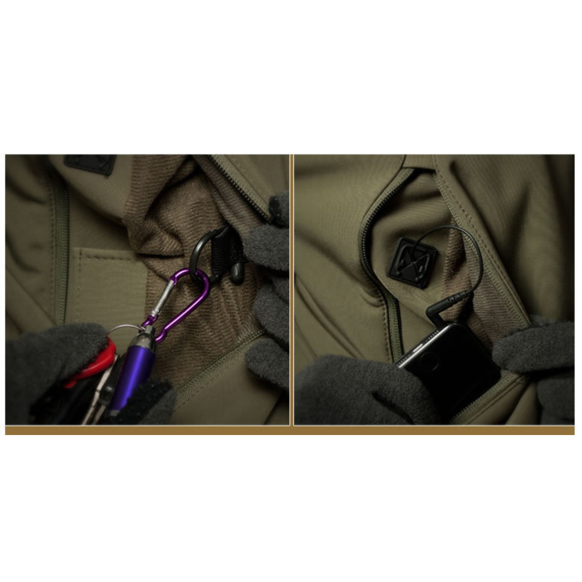 Waterproof hooded army jacket - Dawson