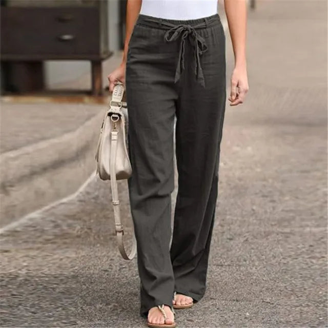 Aubree - Chic Elastic Waist Trousers