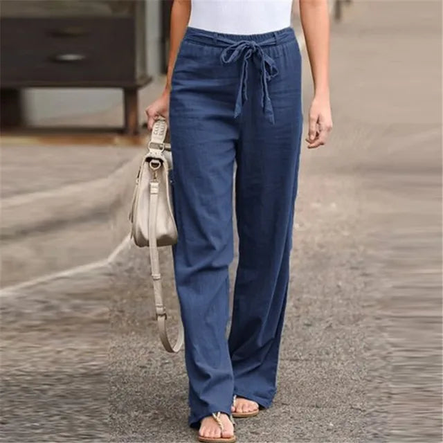 Aubree - Chic Elastic Waist Trousers