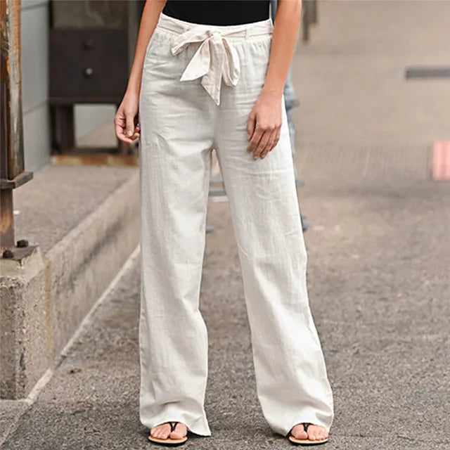 Aubree - Chic Elastic Waist Trousers