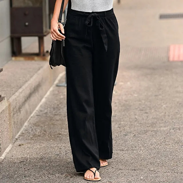 Aubree - Chic Elastic Waist Trousers
