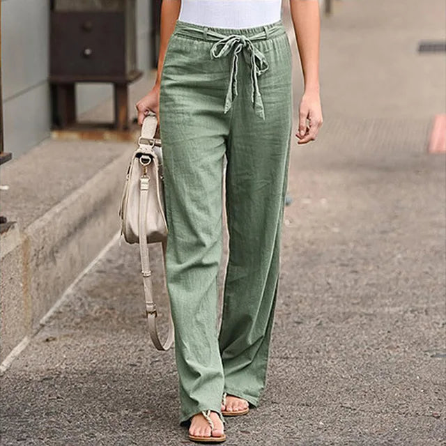 Aubree - Chic Elastic Waist Trousers