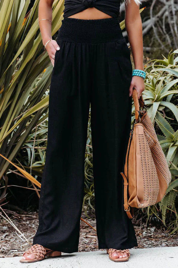 Alexandra - Cotton and linen trousers