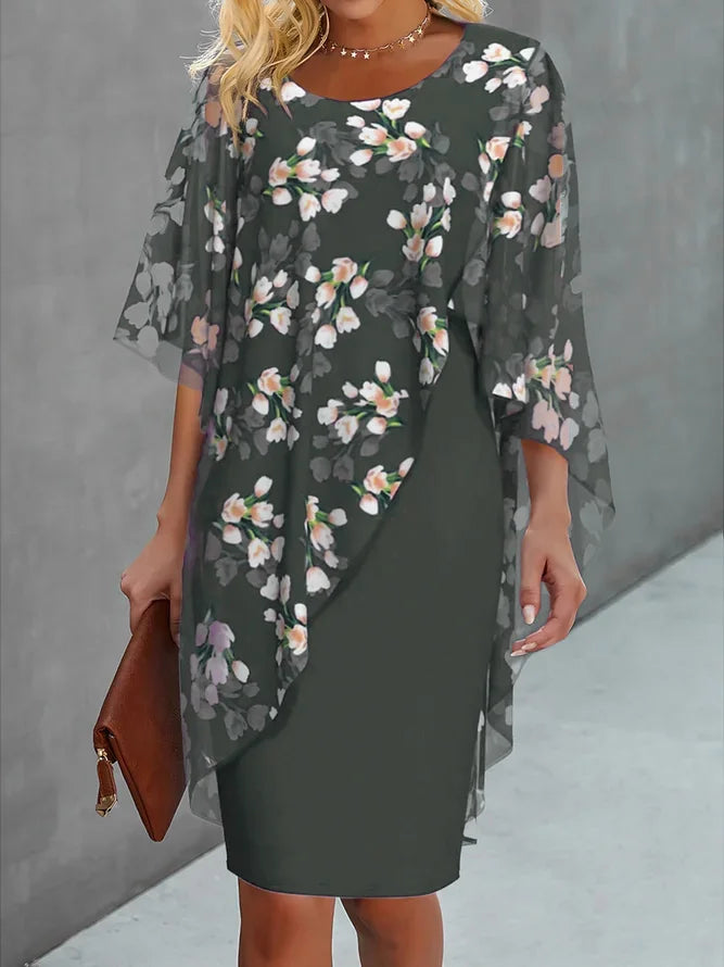 Lyanna - Floral Chiffon Women's Dress