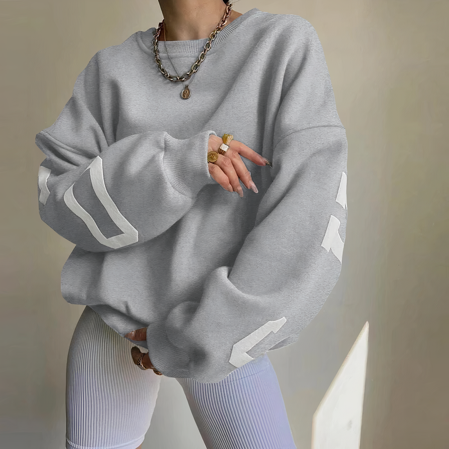 Nayla - casual letter print sweater