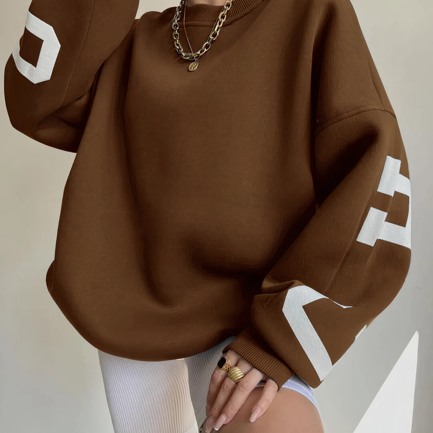 Nayla - casual letter print sweater