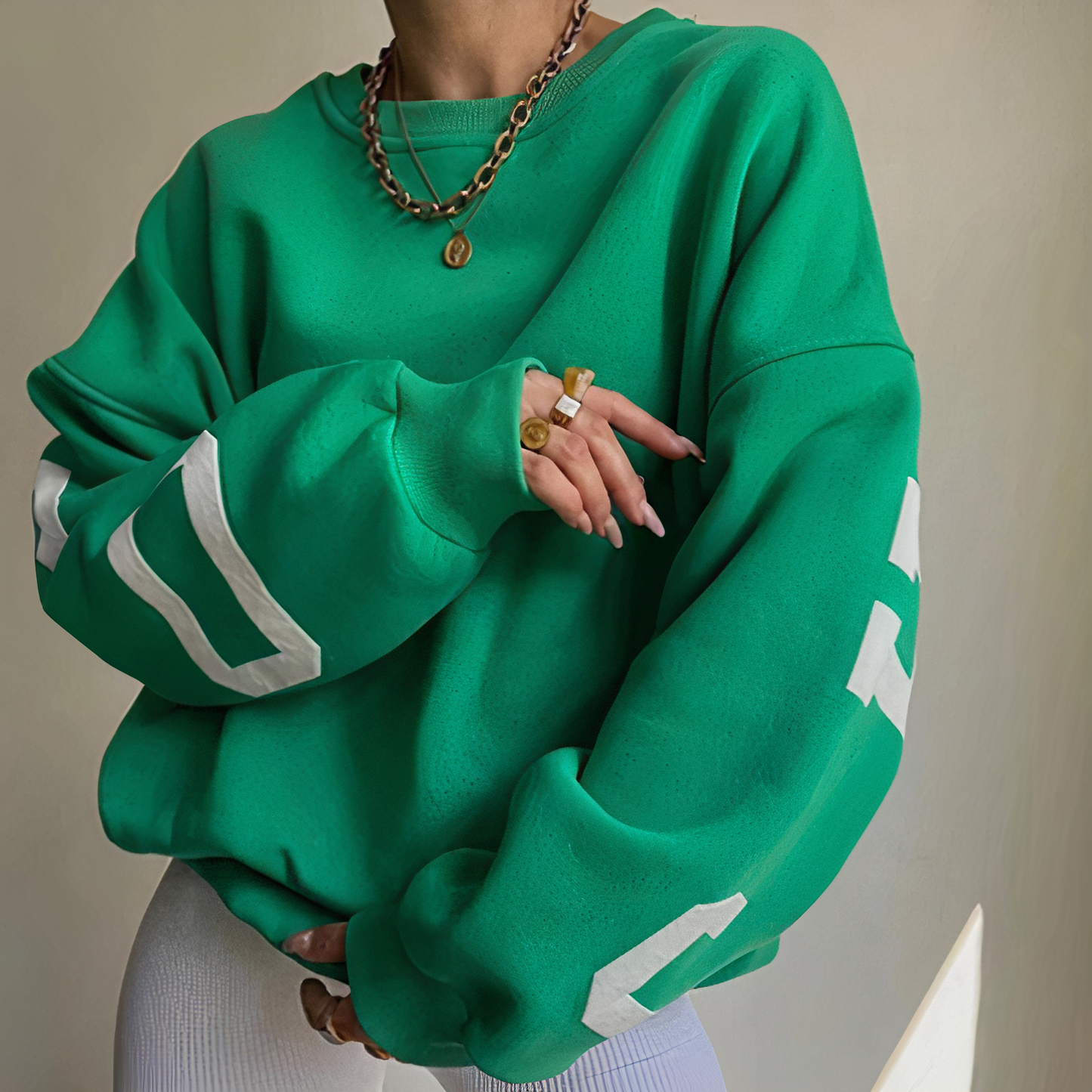 Nayla - casual letter print sweater