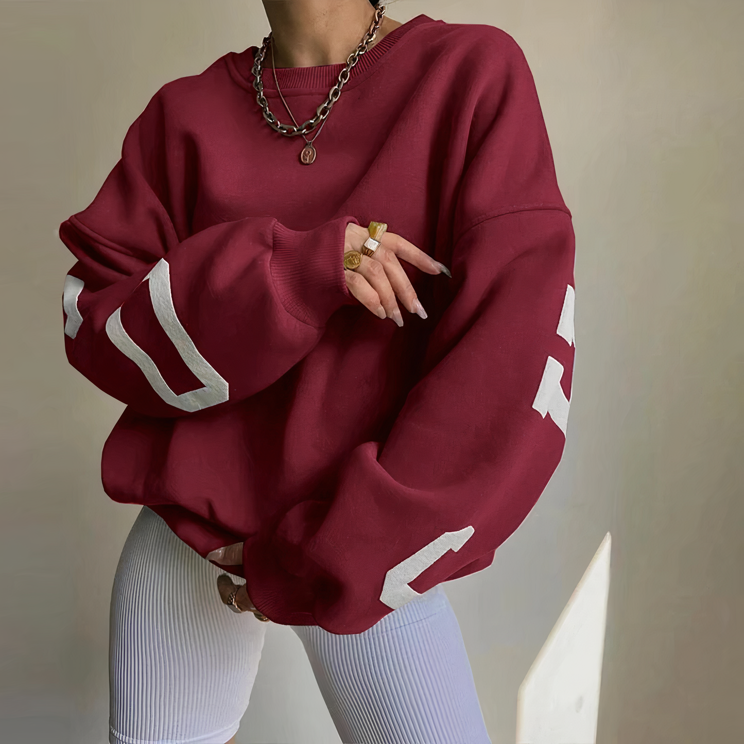 Nayla - casual letter print sweater