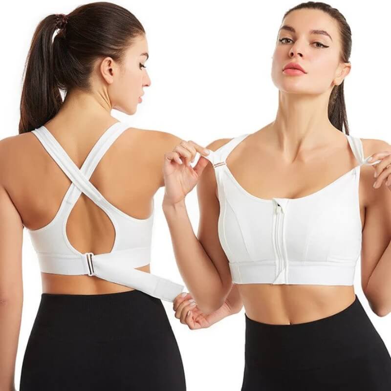 Sport Bra with Zipper & Strong Support – Mira (Buy 1, Get 1 Free)