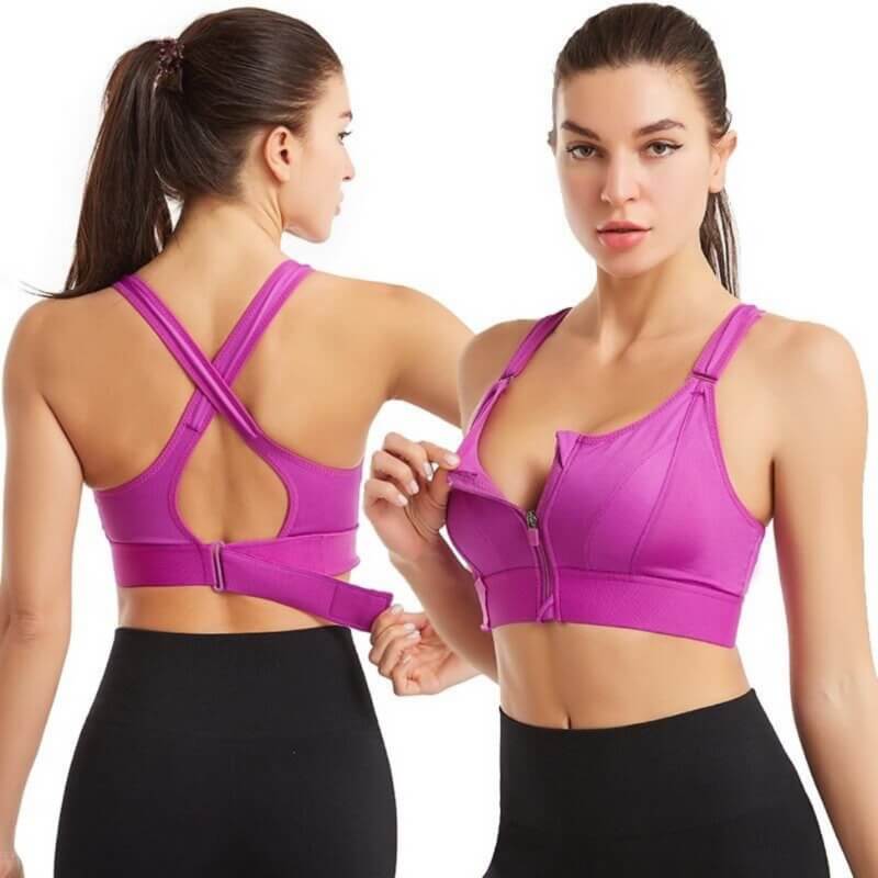 Sport Bra with Zipper & Strong Support – Mira (Buy 1, Get 1 Free)