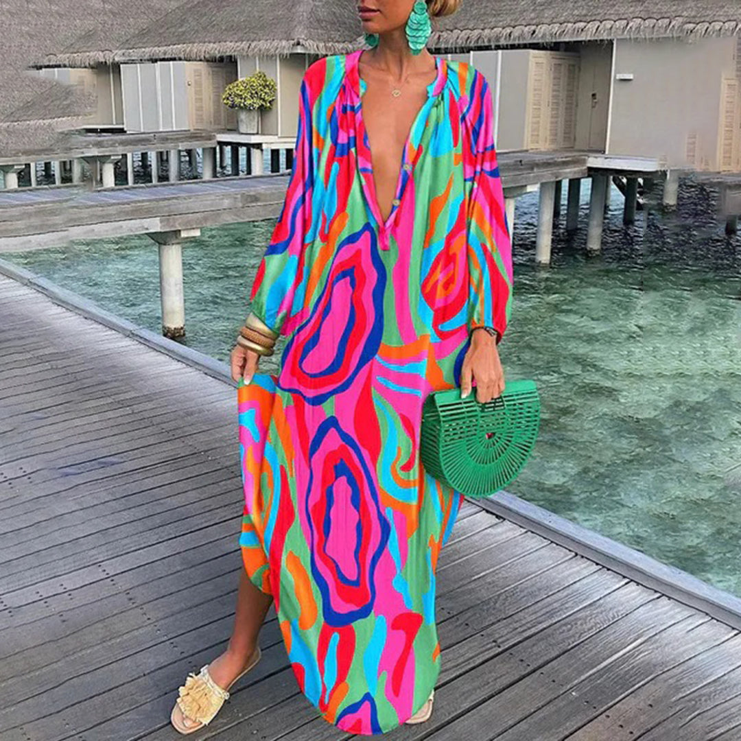Boho Maxi Dress: Breezy Summer Dress in Bohemian-Chic Style