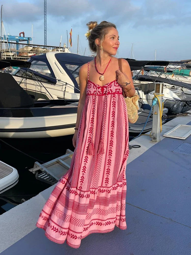 Boho-Chic Corset Dress: Elegance for Spring & Summer