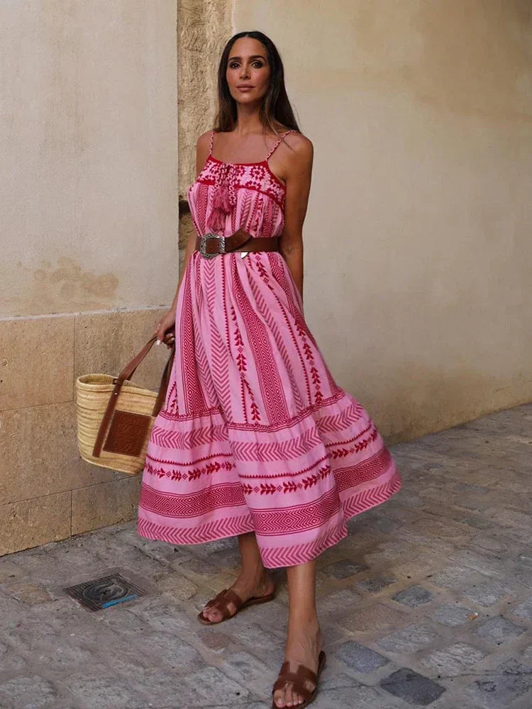 Boho-Chic Corset Dress: Elegance for Spring & Summer
