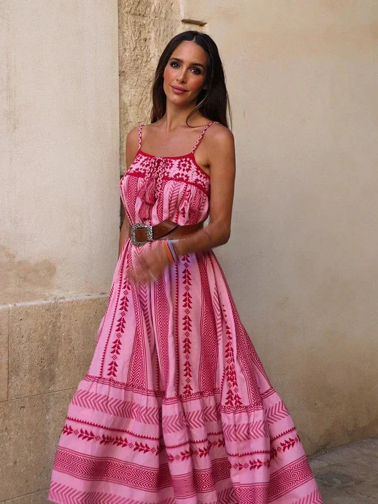 Boho-Chic Corset Dress: Elegance for Spring & Summer