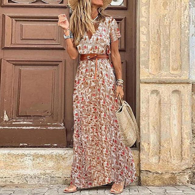 Anais - Ibiza Print Long Dress