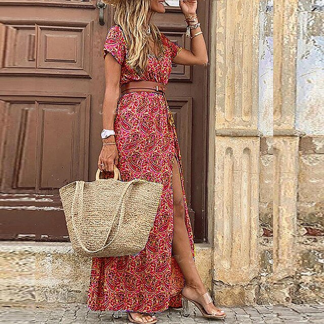 Anais - Ibiza Print Long Dress